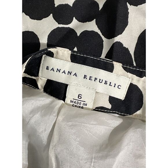 Banana Republic Silk Polka Dot Skirt Sz 6 - Picture 6 of 9